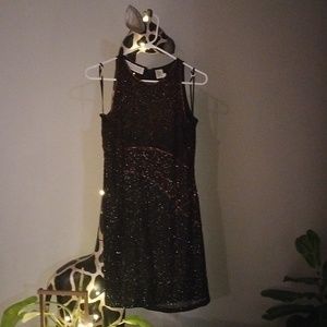 Dress Niteline Della Roufogali Size 4 Black, silk, black & goldfish/ copper